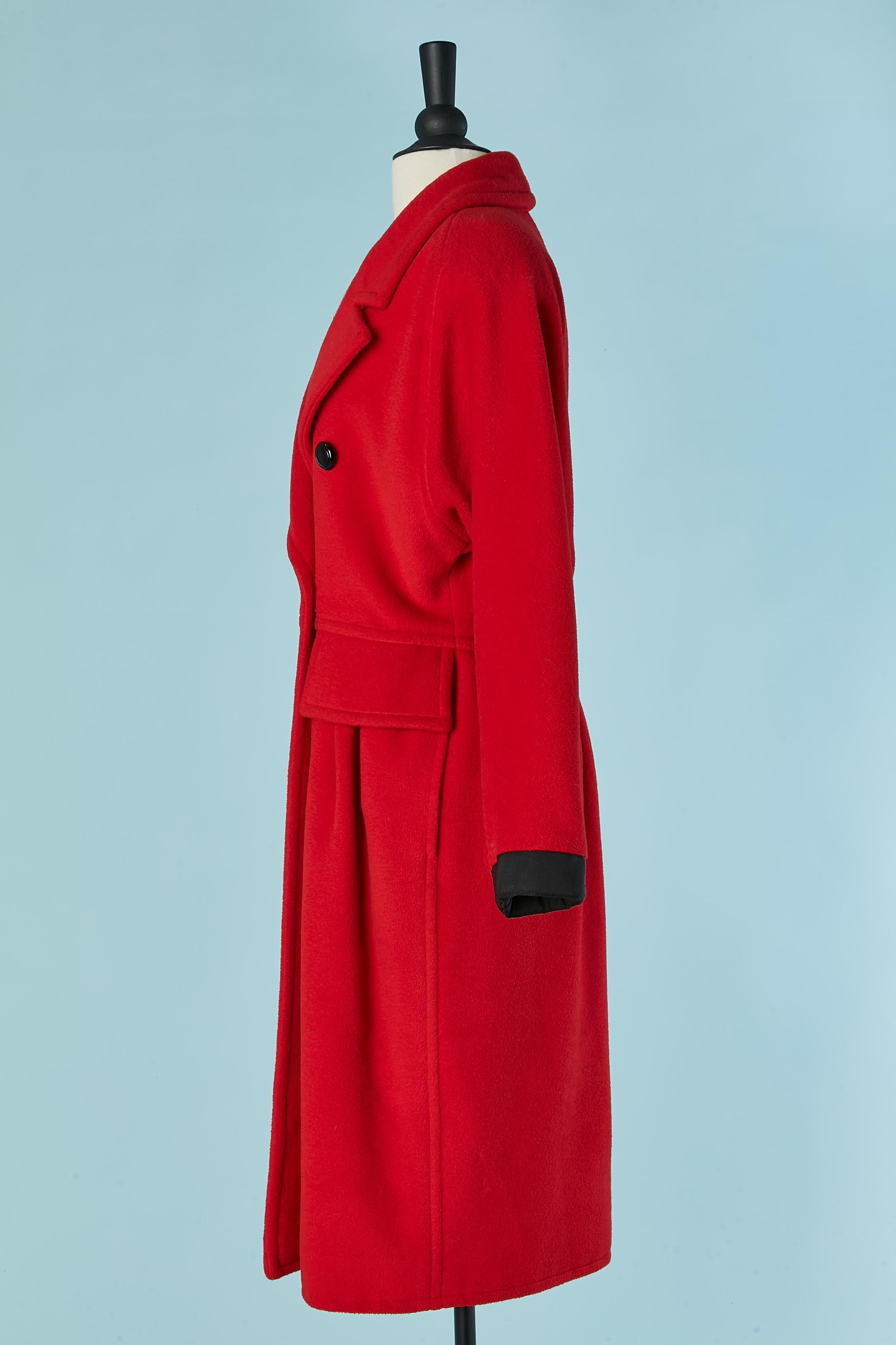 Red double breasted wool coat VALENTINO BOUTIQUE For Sale 2