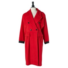 Red double breasted wool coat VALENTINO BOUTIQUE