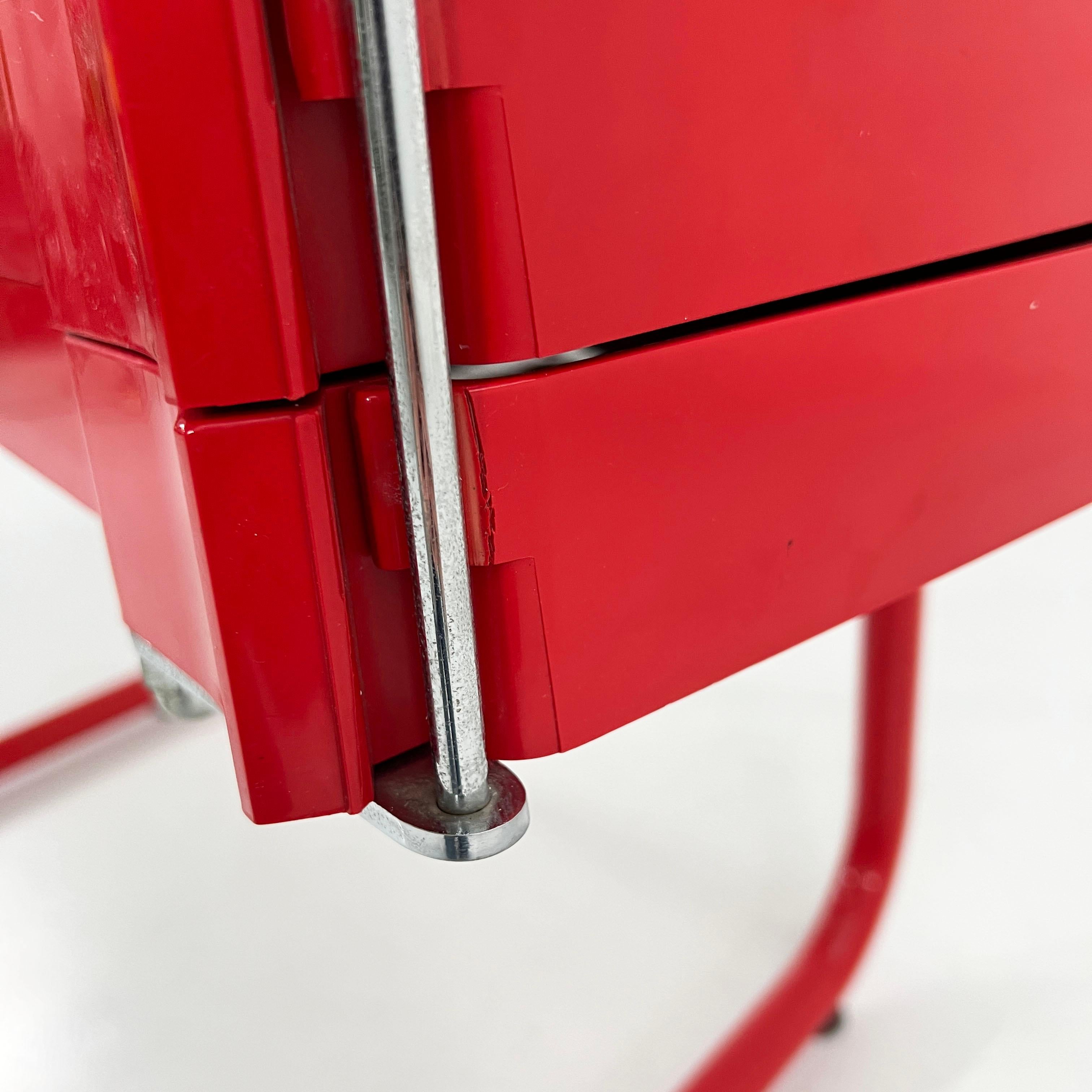 Red Drafting Table/Desk by Joe Colombo for Bieffeplast, 1970s 3