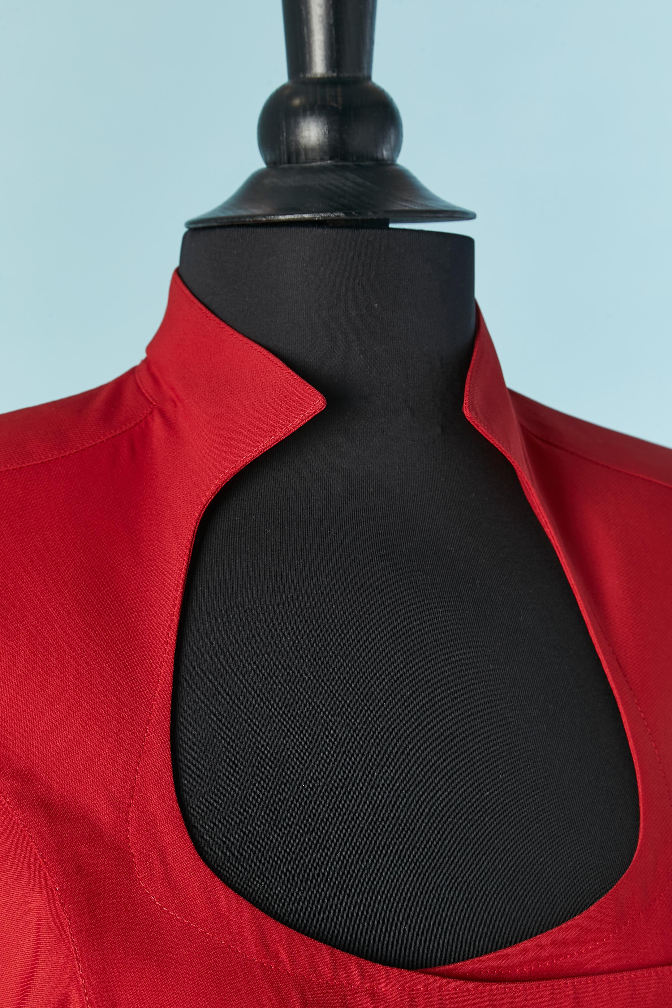 Rouge Robe rouge à découpes THIERRY MUGLER en vente