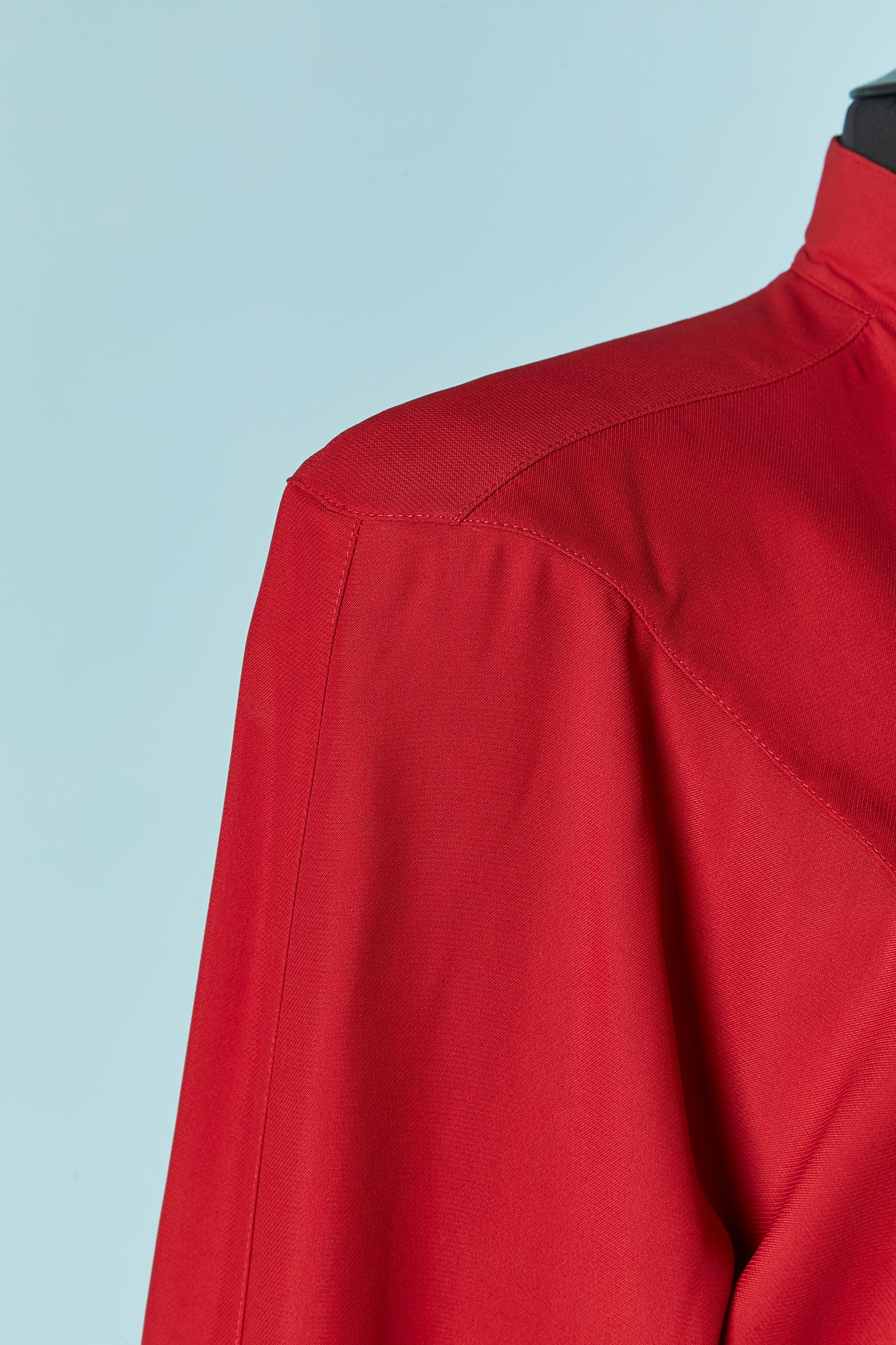 Robe rouge à découpes THIERRY MUGLER Excellent état - En vente à Saint-Ouen-Sur-Seine, FR