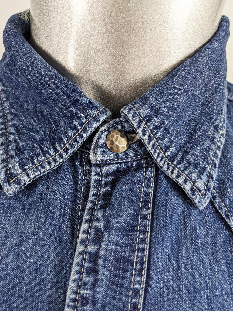 Red Ear by Paul Smith Mens Vintage Distressed Japanese Denim Pearl Snap  Shirt For Sale at 1stDibs | paul smith red ear