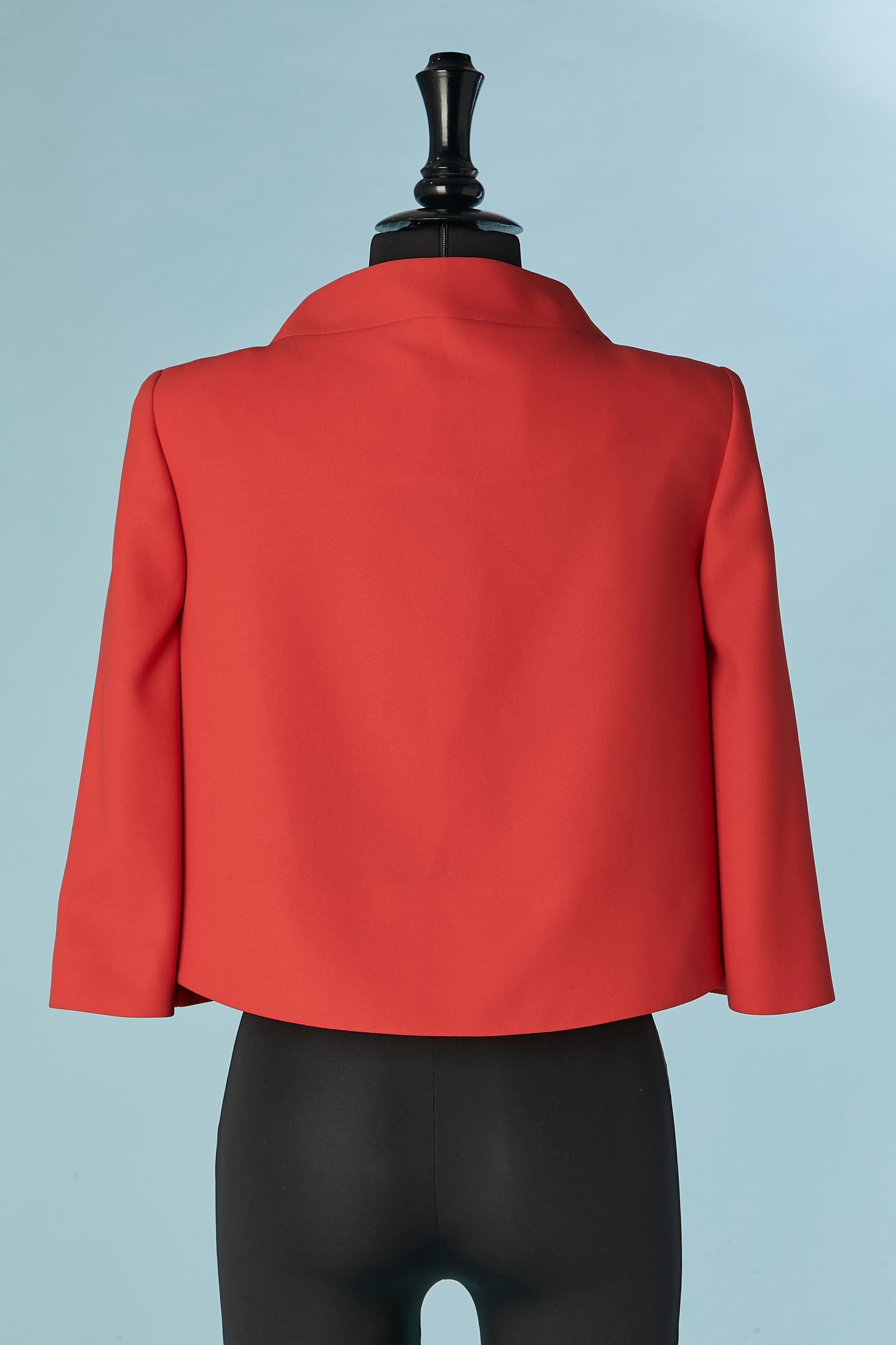 Women's Red edge to edge short jacket Gai Mattiolo The red Carpet  For Sale