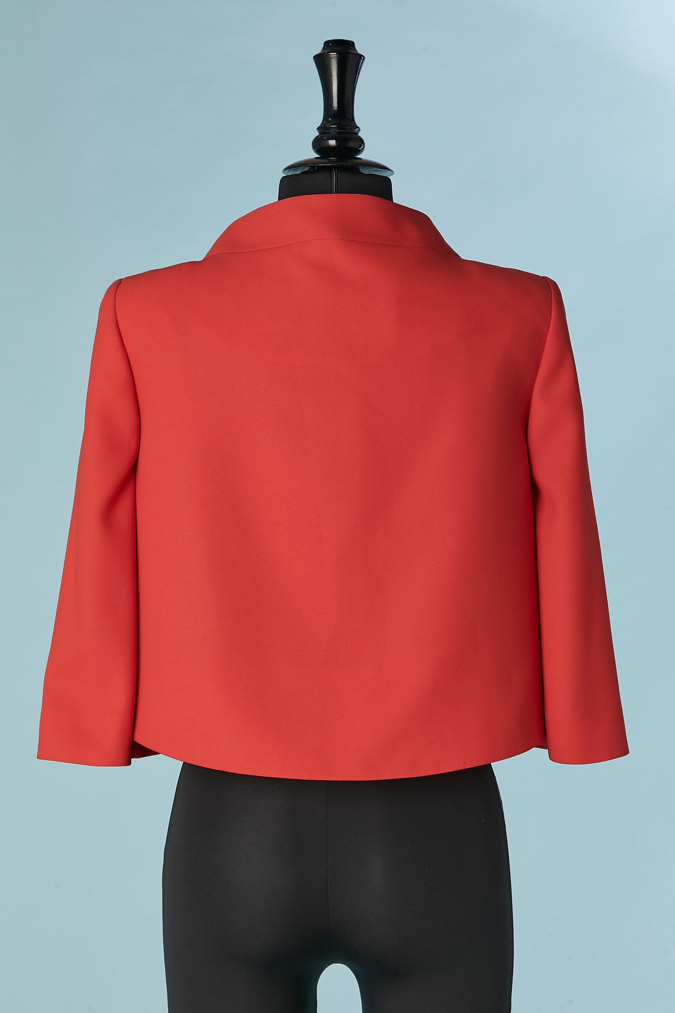 Women's Red edge to edge short jacket Gai Mattiolo The red Carpet For Sale