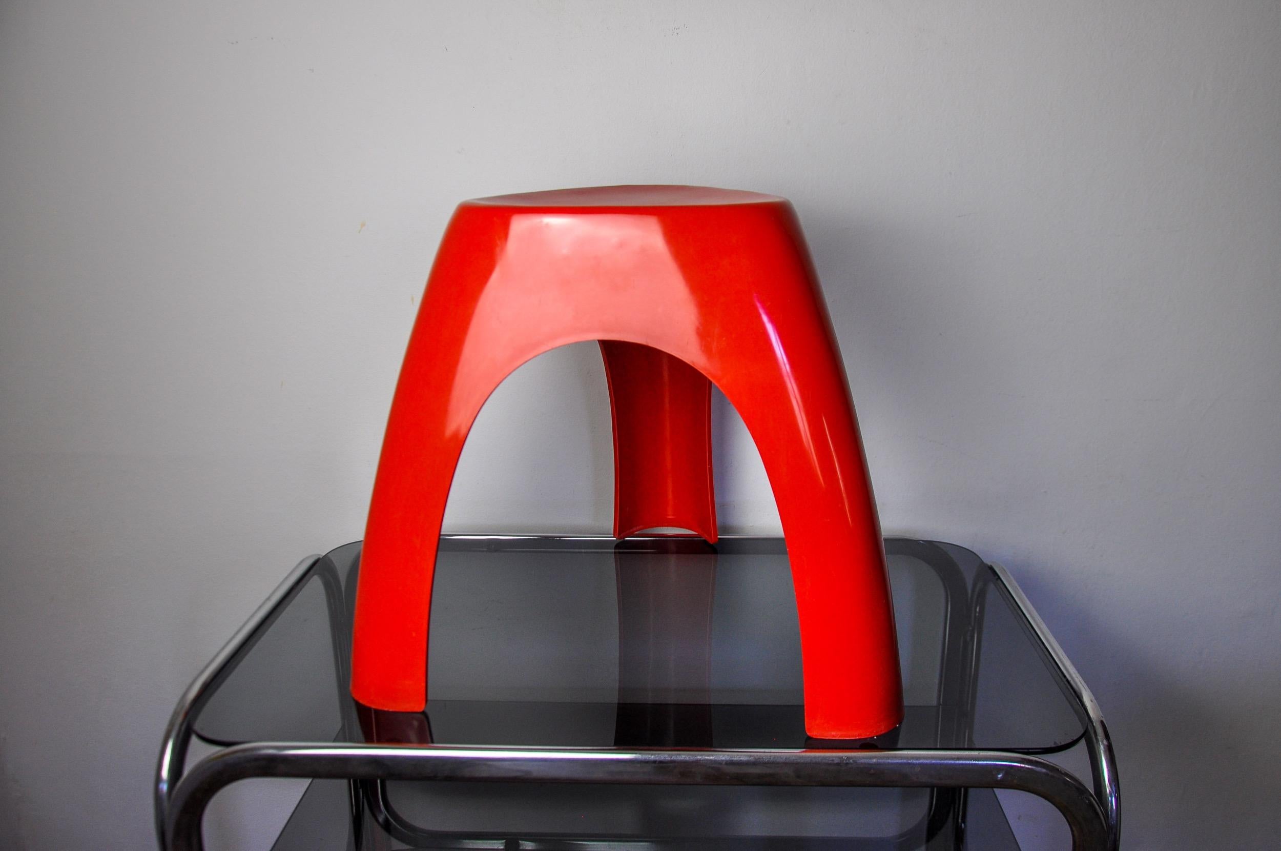 Hollywood Regency Tabouret éléphant rouge de Vilmer, Espagne, 1980 en vente
