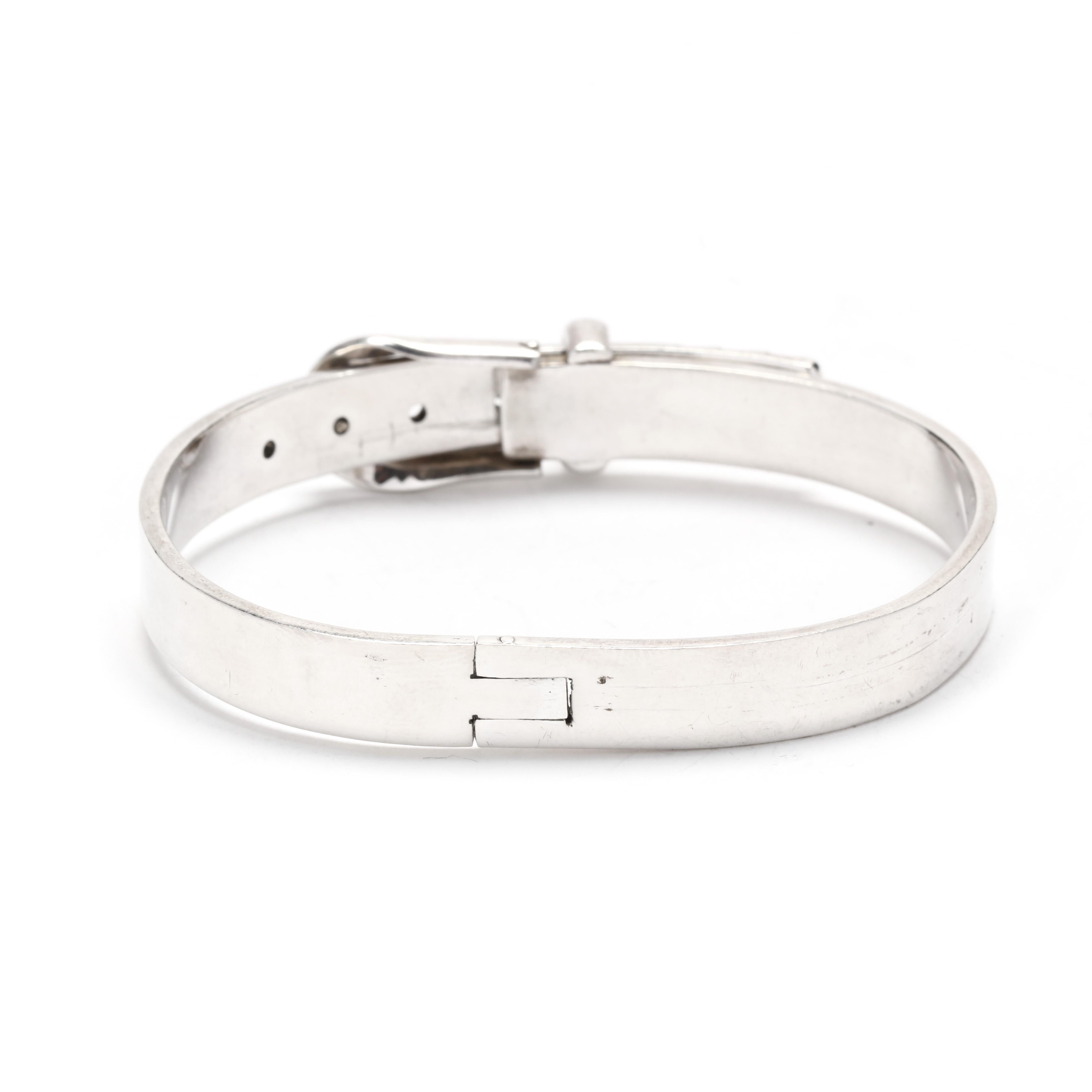 sterling silver belt buckle bracelet