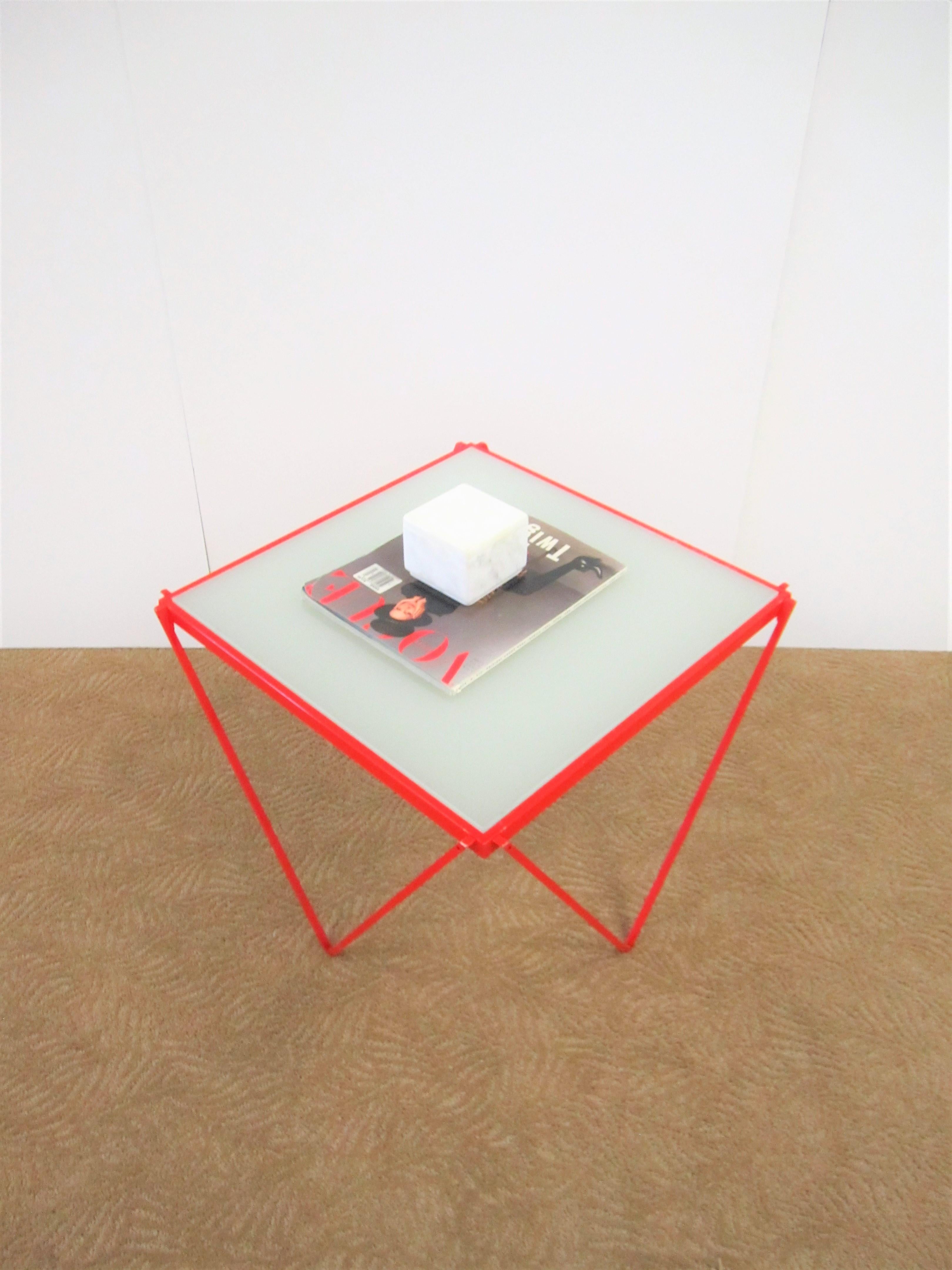 Postmodern Red Side Table or End Table in the Style of Paolo Piva, ca. 1980s 10