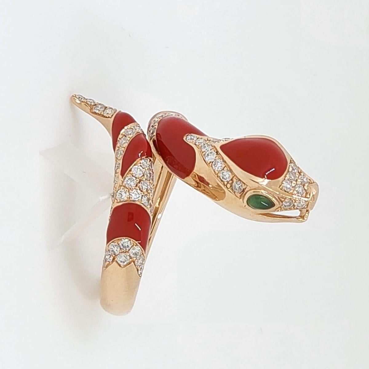 rose gold snake ring