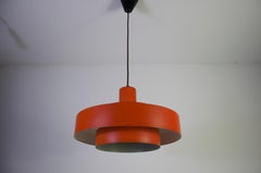 Red "Equator" Pendant Lamp by Fog & Morup, 1960s, Denmark