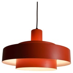 Red "Equator" Pendant Lamp by Fog & Morup, 1960s, Denmark