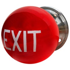 Retro Red Exit Globe Sconce