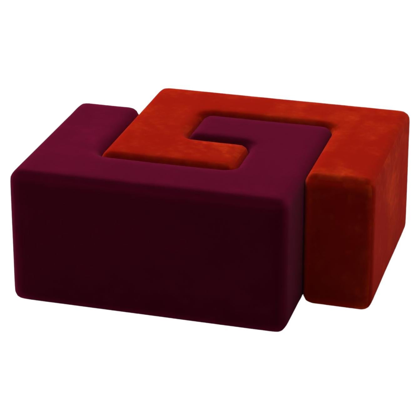 Red-Eye Ottoman Skulptur Zeitgenössisch 
Pink/Orange
