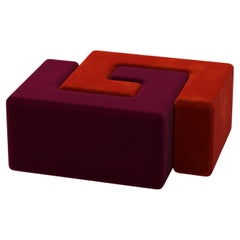 Red-Eye Ottoman Skulptur Zeitgenössisch 
Pink/Orange
