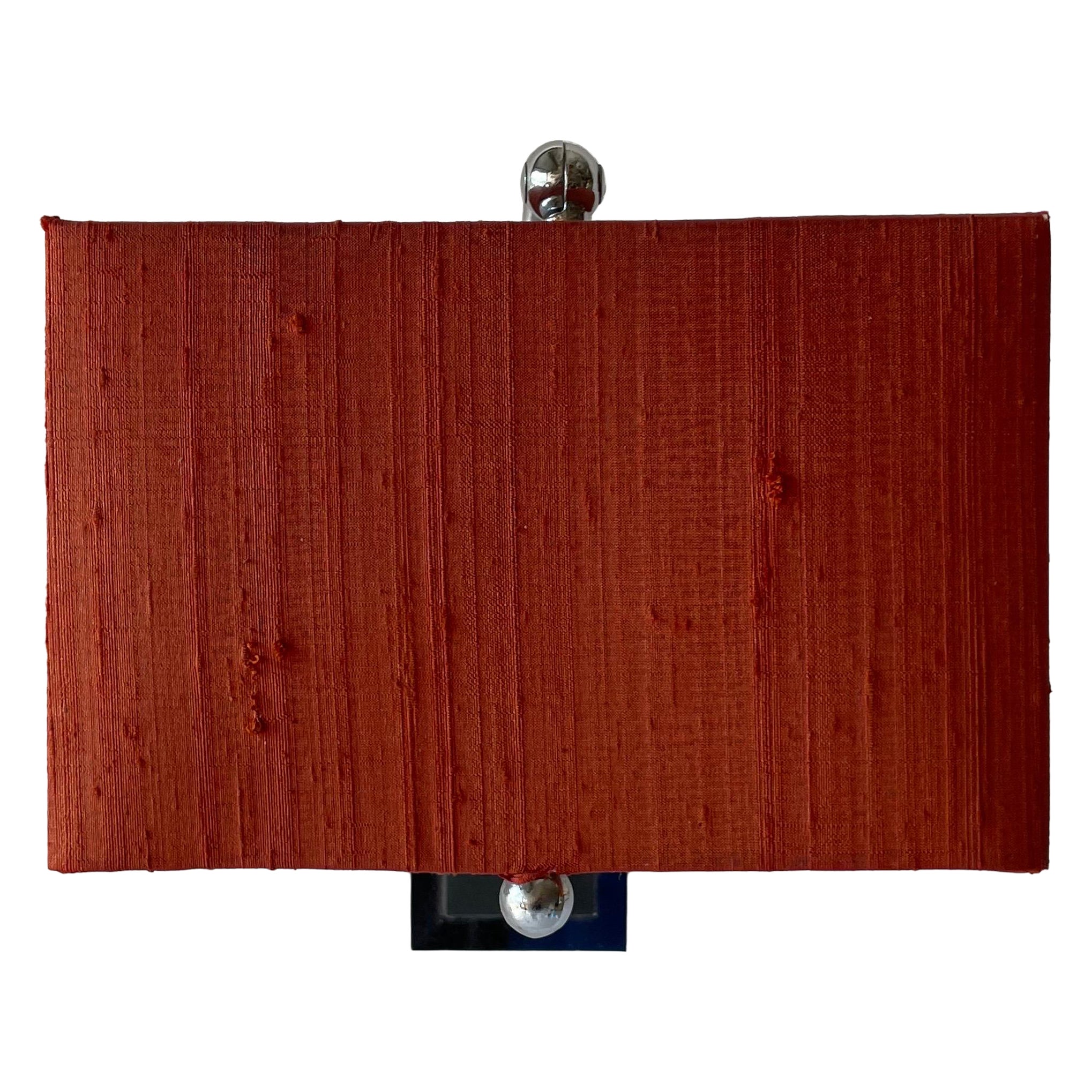 Red Fabric 
Chrome Metal Body Single Adjustable Wall Sconce, 1960s, Germany For Sale