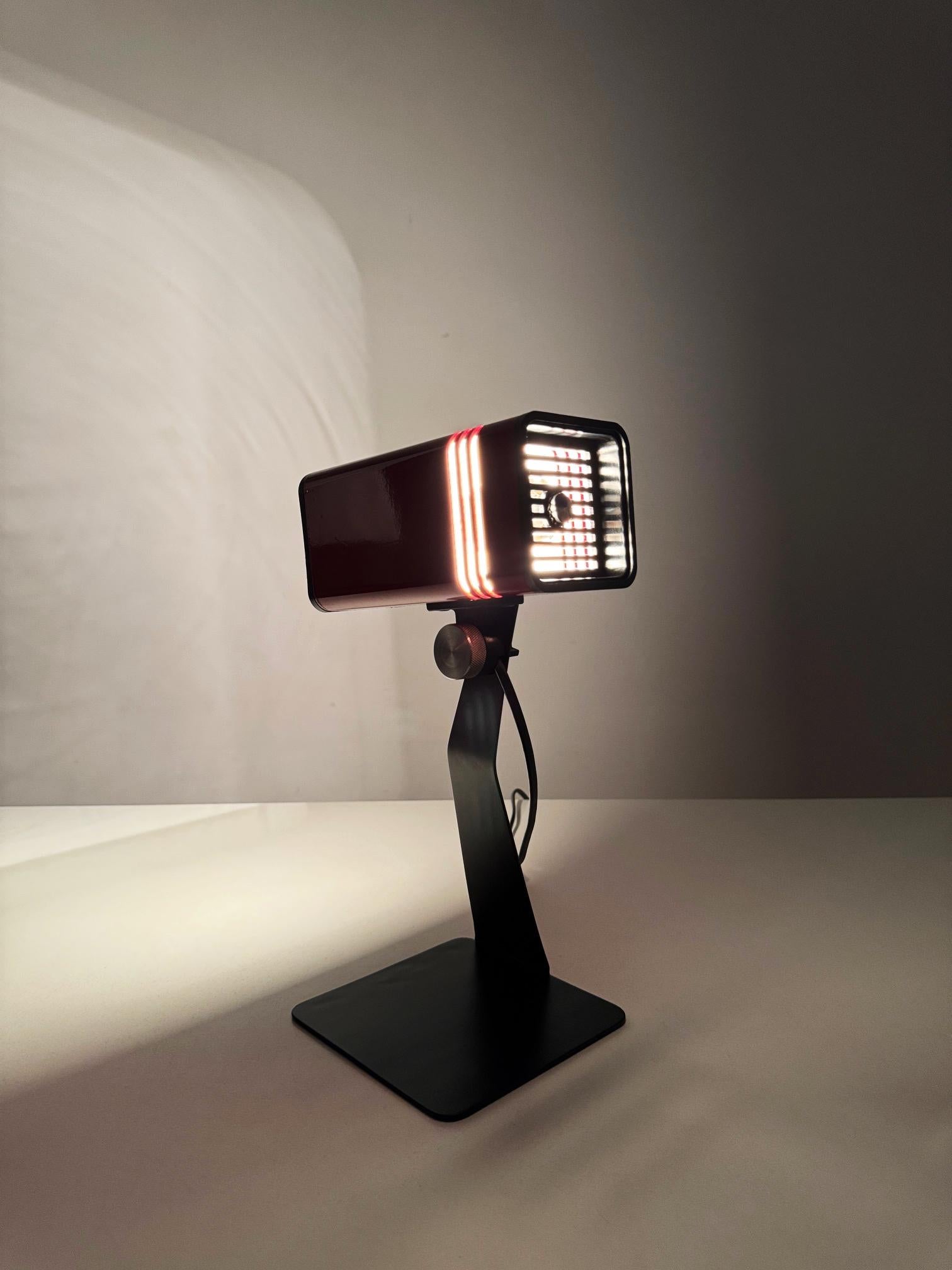 Red Fase Spot Table Lamp from the 1970s, Produced by FASE, Spain For Sale 6