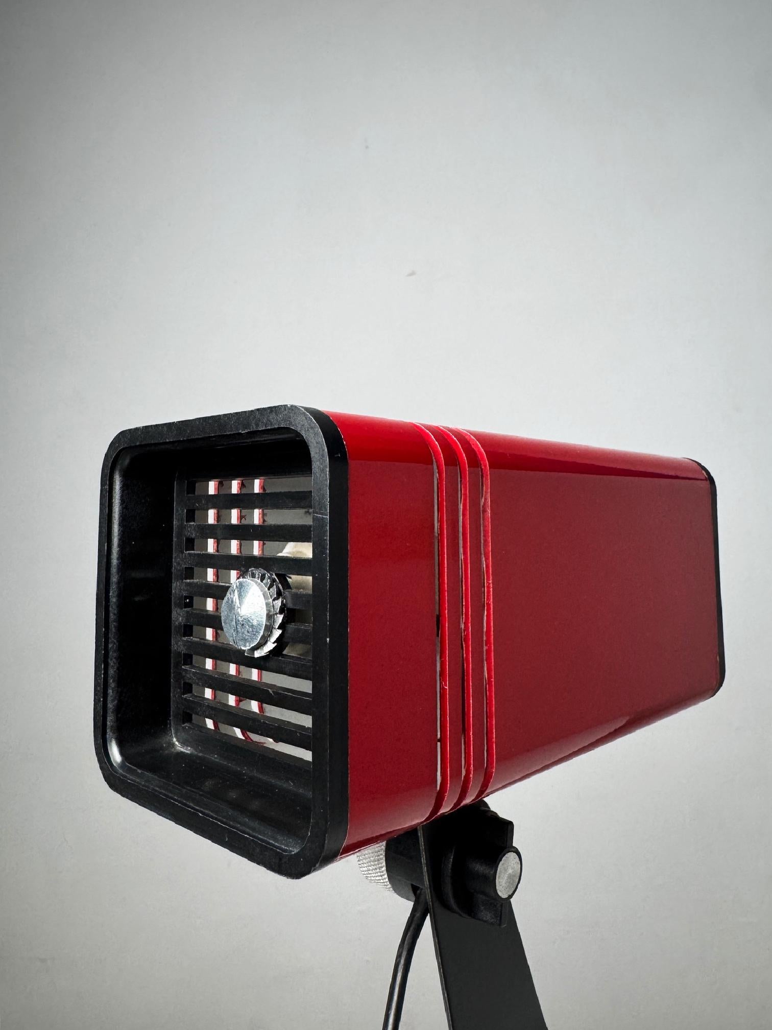 Red Fase Spot Table Lamp from the 1970s, Produced by FASE, Spain In Good Condition For Sale In BARCELONA, ES