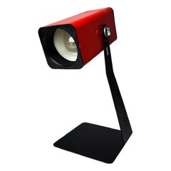 Red Fase Spot Table Lamp from the 1970s, Produced by FASE, Spain