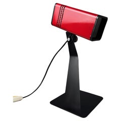 Lampada da tavolo Fase Spot rossa degli anni '70, prodotta da Fase, Spagna