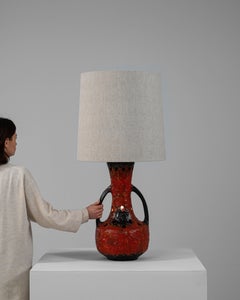 Lampe de table en céramique émaillée « Red Fat Lava », design allemand, XXe siècle