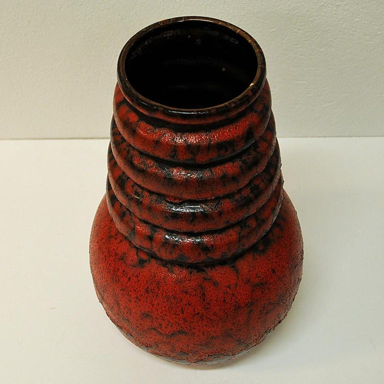 kulstof Fugtig Dårligt humør Red Fat Lava Vase Vienna Model 269-40 by Scheurich 1974 - W. Germany at  1stDibs | 269/40, 269 40, 269-40