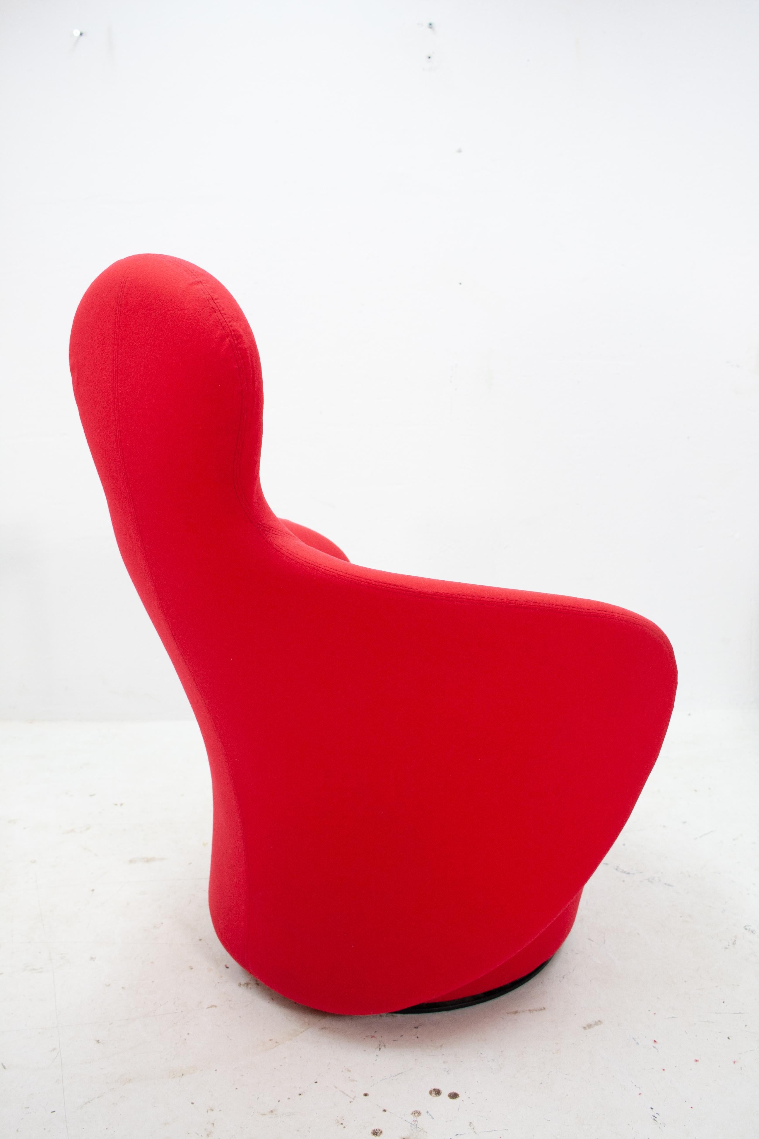Red Felt Barbamama Accent Chair 1