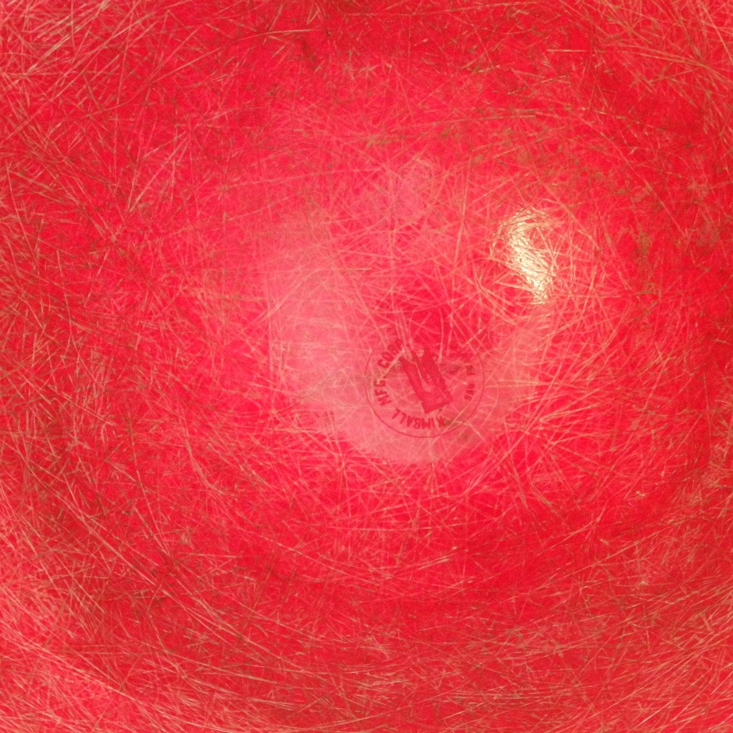 Red Fiberglass Greta Grossman Inspired Cone Planter Pot in Wrought Iron Stand In Good Condition In Ferndale, MI
