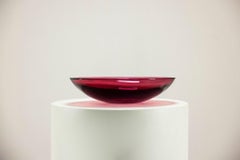 Red Flavio Poli Bowl in Murano Sommerso, Italy 1950s
