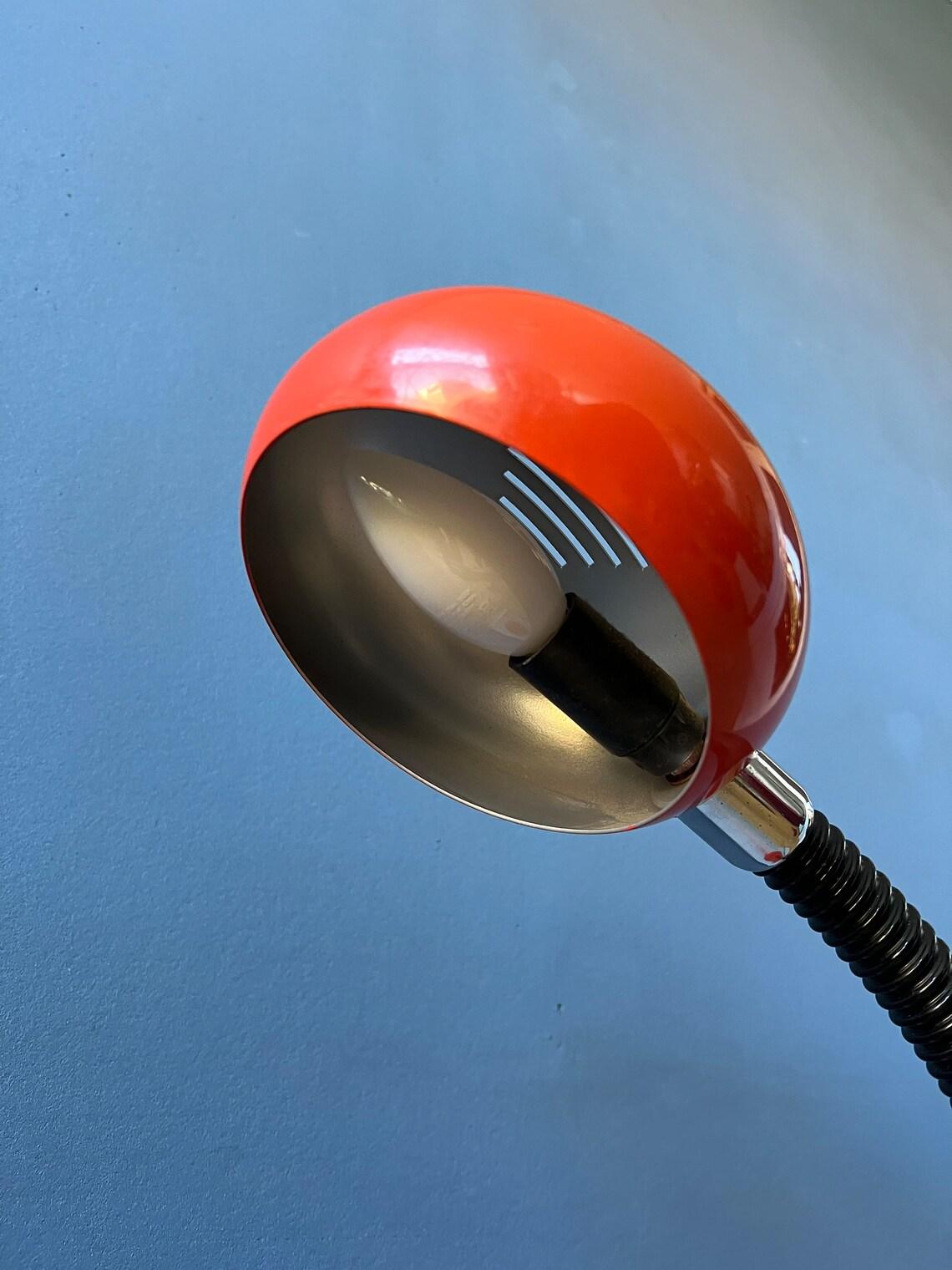 Red Flexible Adjustable Mid Century Space Age UFO Table Lamp, 1970s For Sale 5