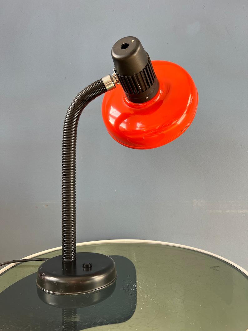 Red Flexible Arm Space Age Table Lamp, 1970s For Sale 1
