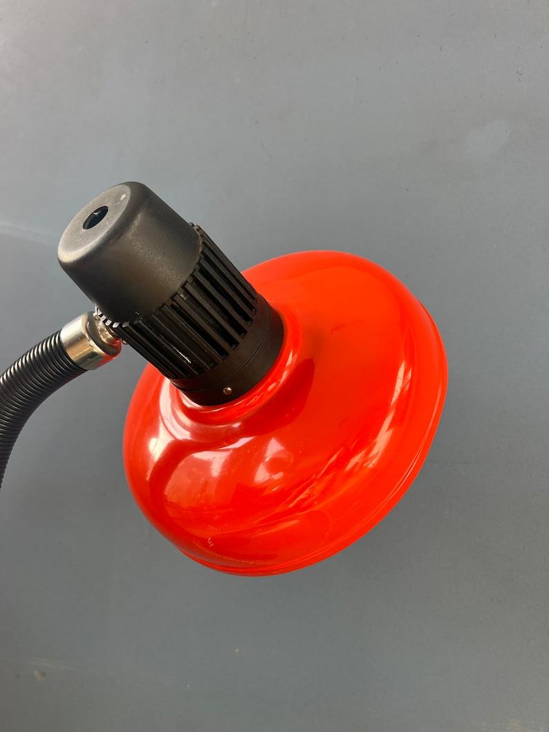Red Flexible Arm Space Age Table Lamp, 1970s For Sale 3