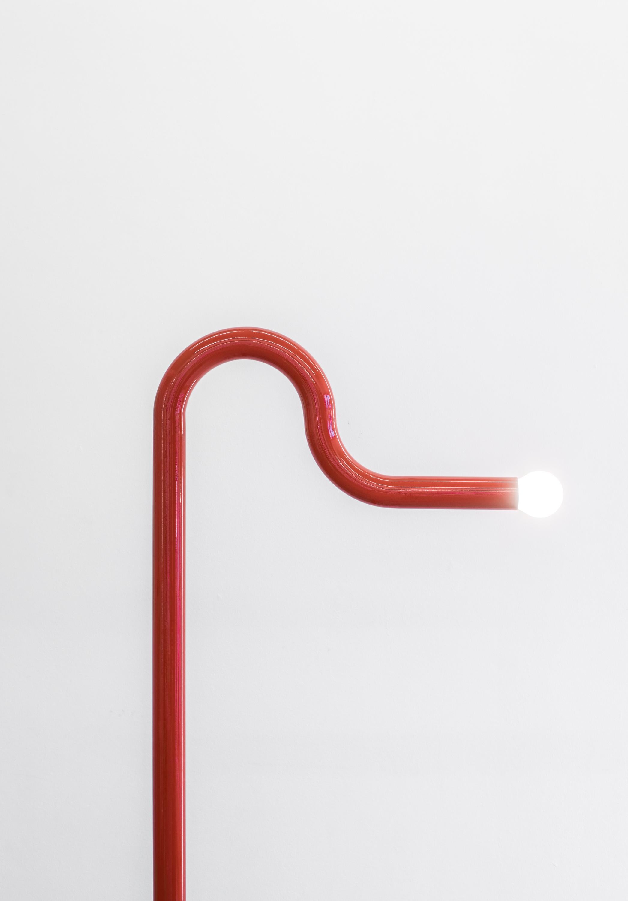 Italian Red Floor Lamp by Architecture Studio Piovenefabi Inspired by Albini For Sale