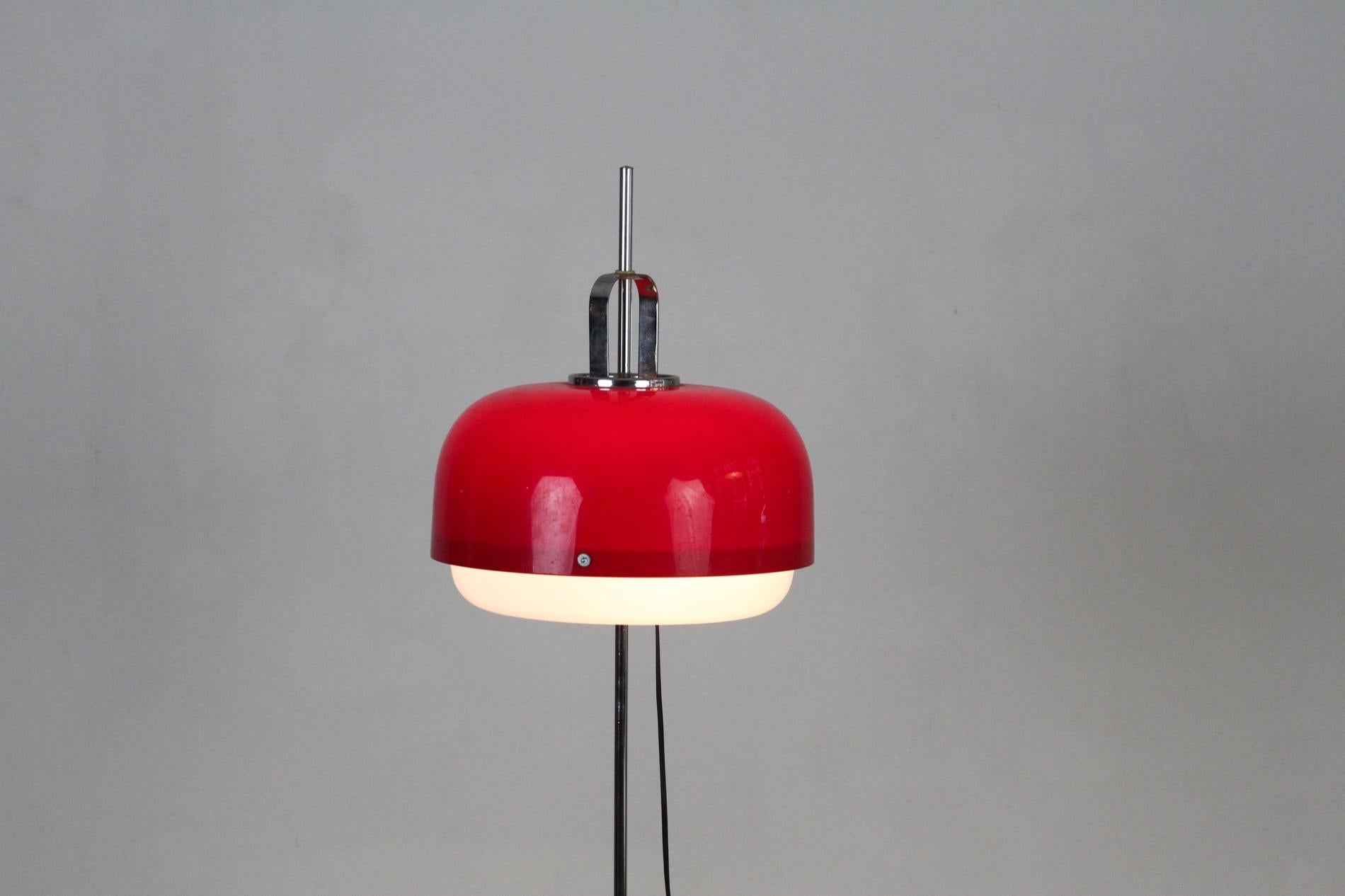 Late 20th Century Red Floor Lamp by Harvey Guzzini, Meblo, 1970s