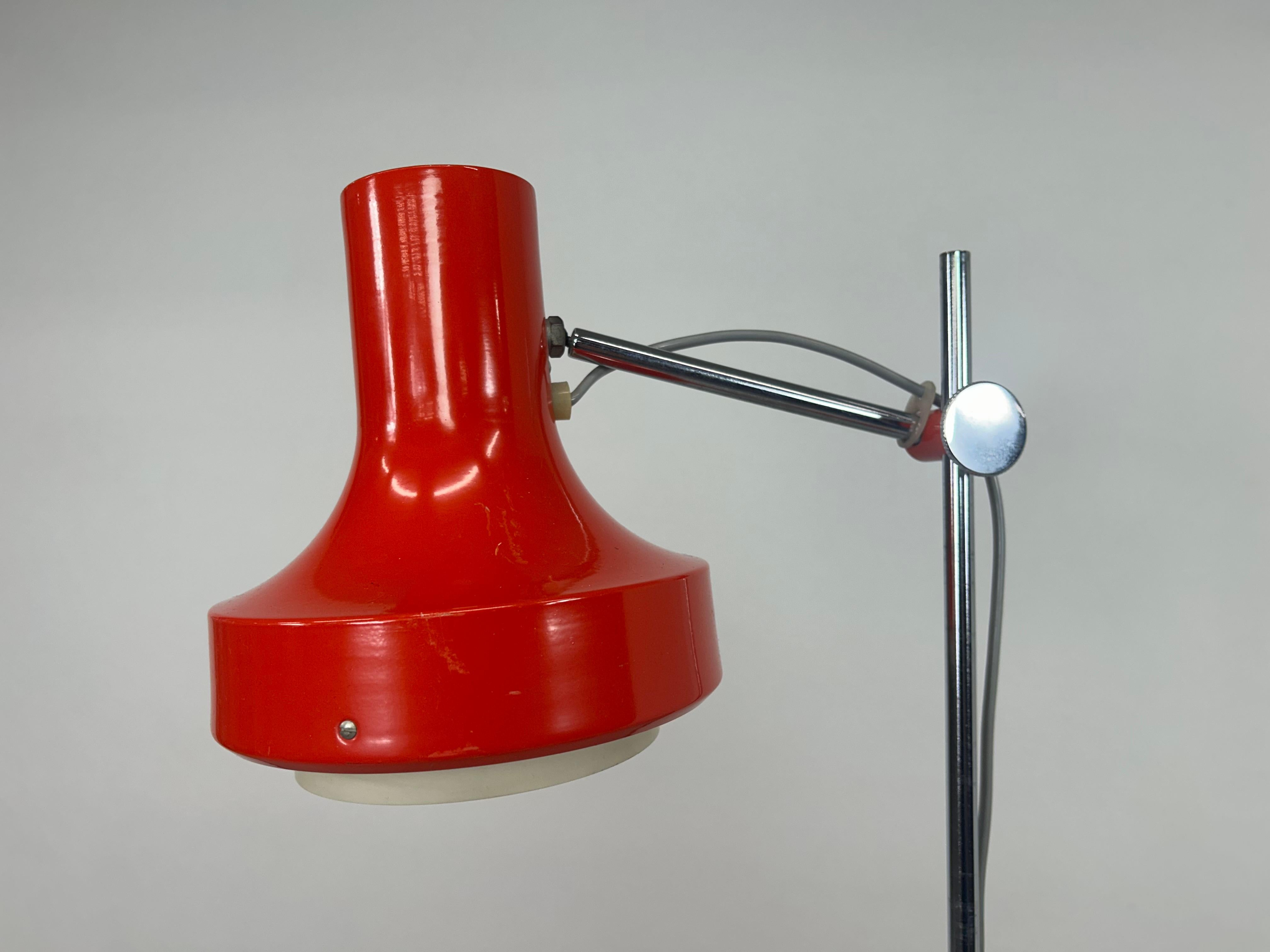 Mid-Century Modern Red floor lamp by Josef Hurka for Napako For Sale