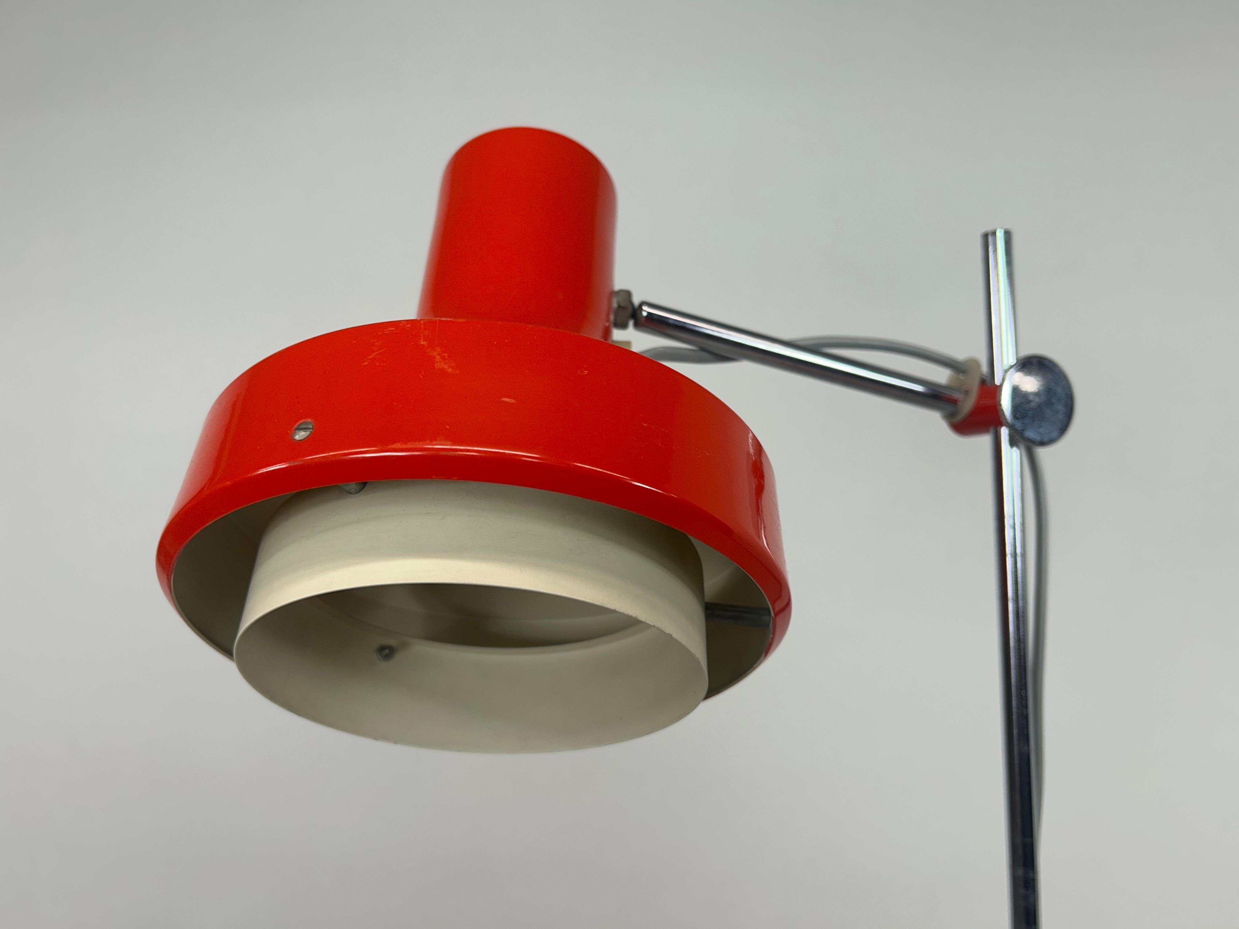 Czech Red floor lamp by Josef Hurka for Napako For Sale