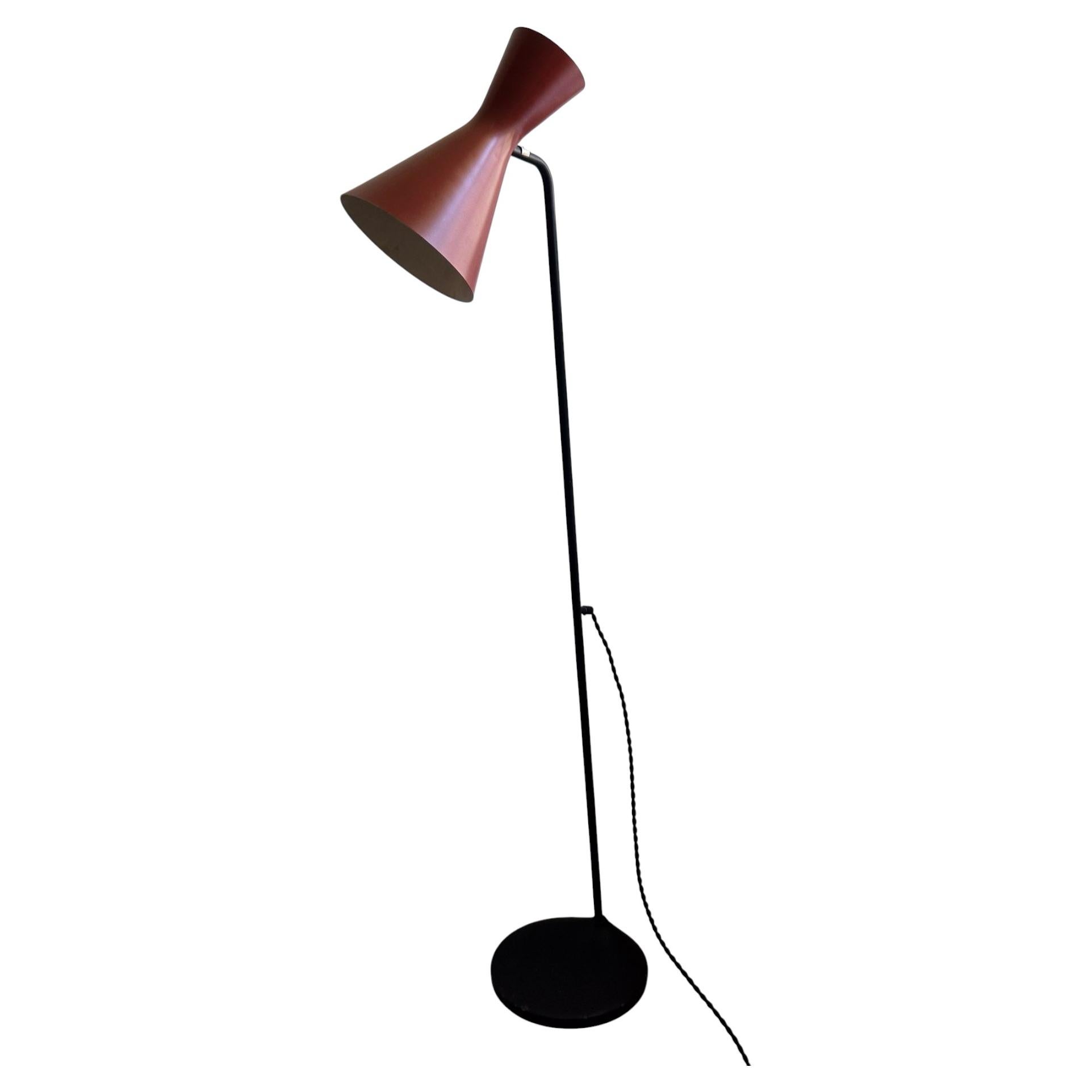 Red Floor Lamp for ASEA, Sweden For Sale
