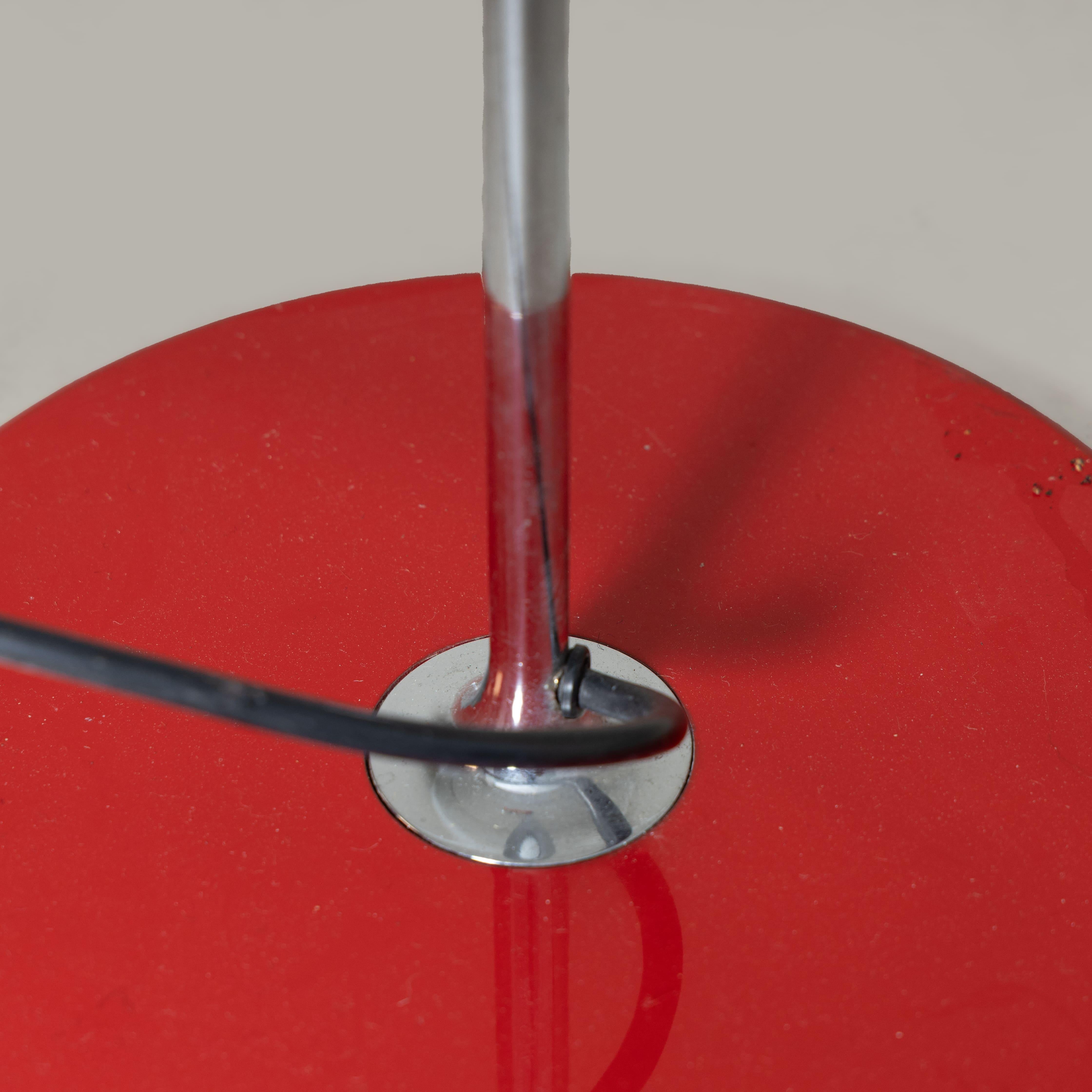 Rote Stehlampe mod. Spider Joe Colombo oluce, 1965 im Angebot 5