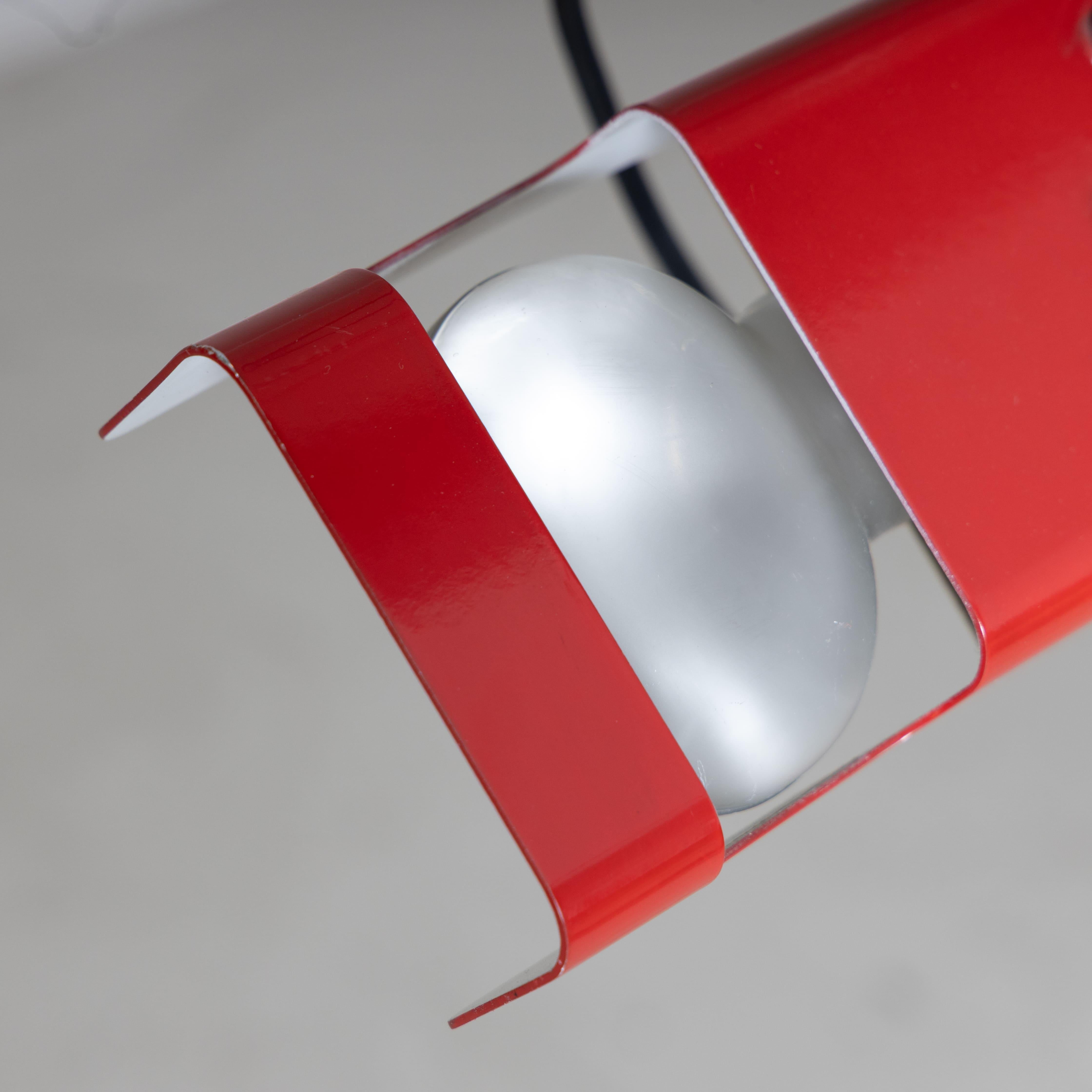 Rote Stehlampe mod. Spider Joe Colombo oluce, 1965 im Angebot 2