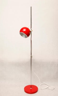 Red Floor Lamp, Space Age, Germany, 1970s