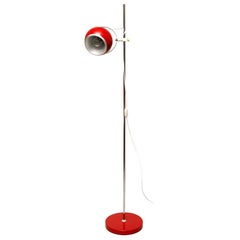 Vintage Red Floor Lamp, Space Age, Germany, 1970s