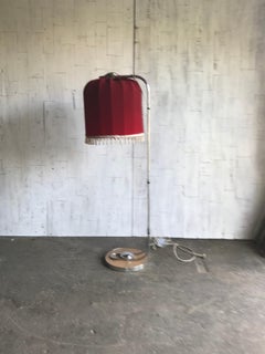 Red Floor Lamp with Beautiful Shaped Shade