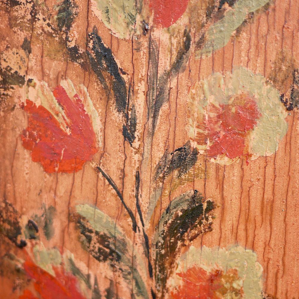 Red Floral Painted Cabinet, 1790, Central Europe For Sale 2