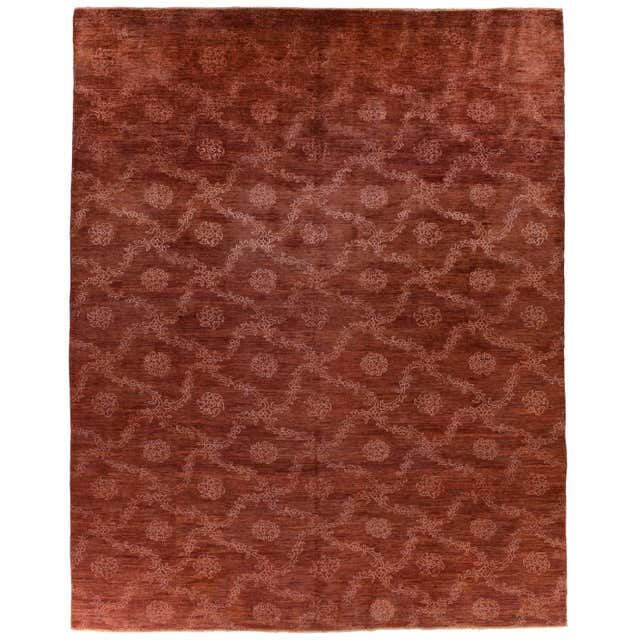 Abstract Design Red Rug For Sale at 1stDibs