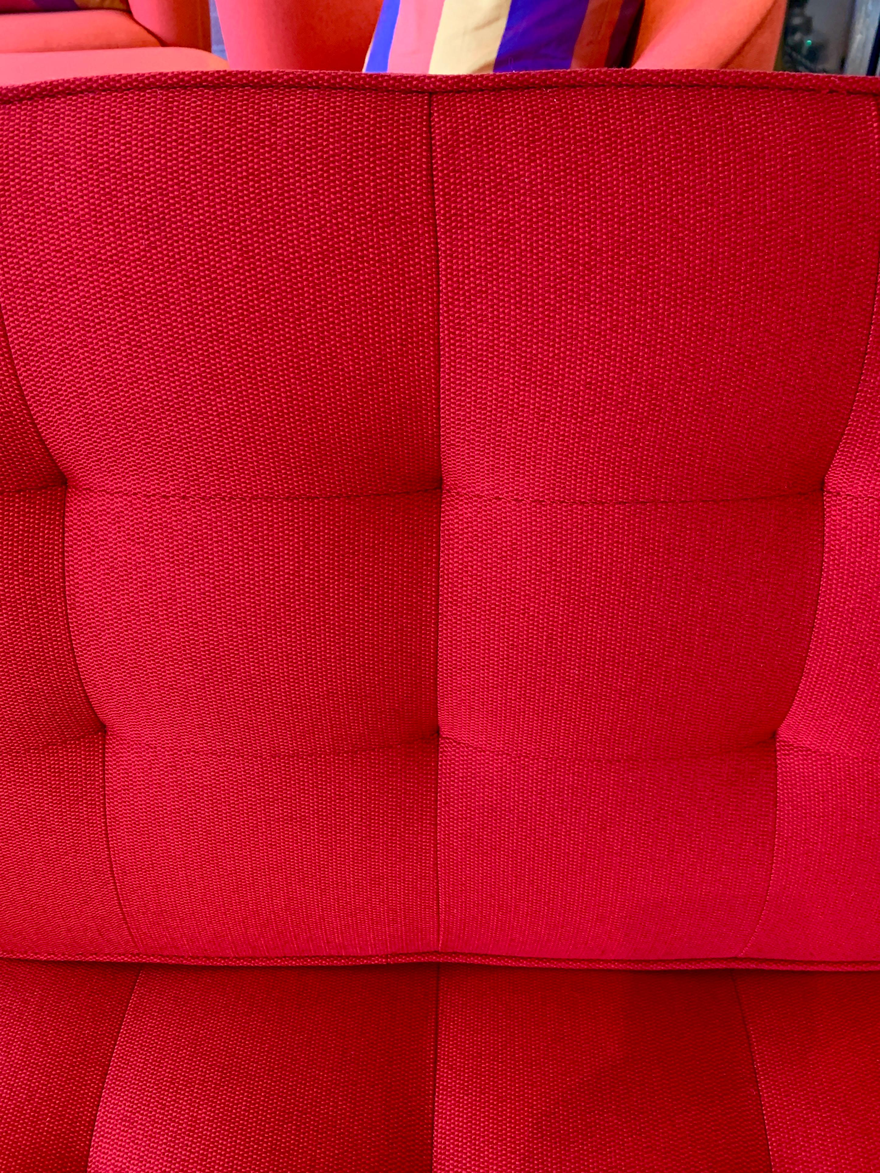 Red Florence Knoll Lounge Chairs For Sale 4