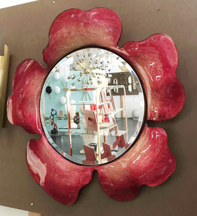 Red Flower Mirrors For Sale at 1stdibs