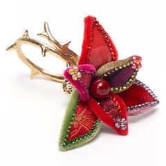 Red Flower Napkin Ring