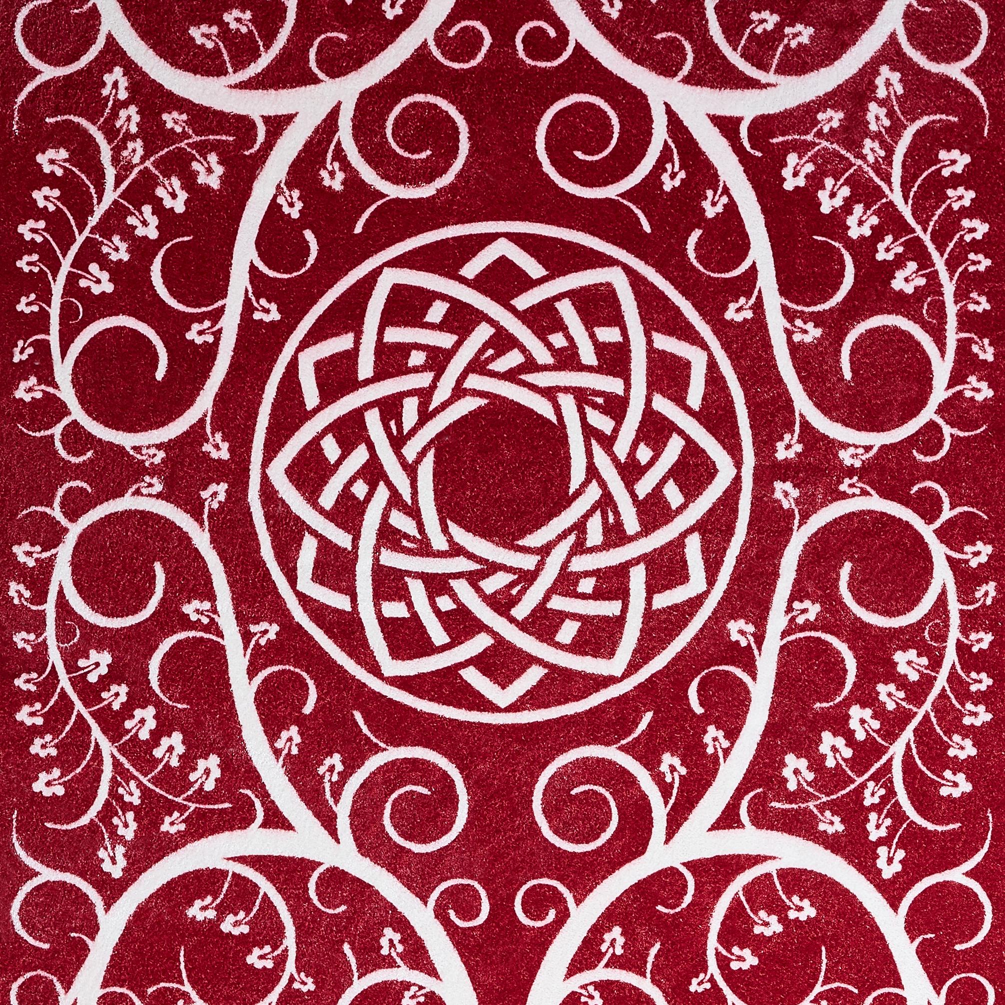 Italian Red Flowers, Cartomanzia Carpets For Sale