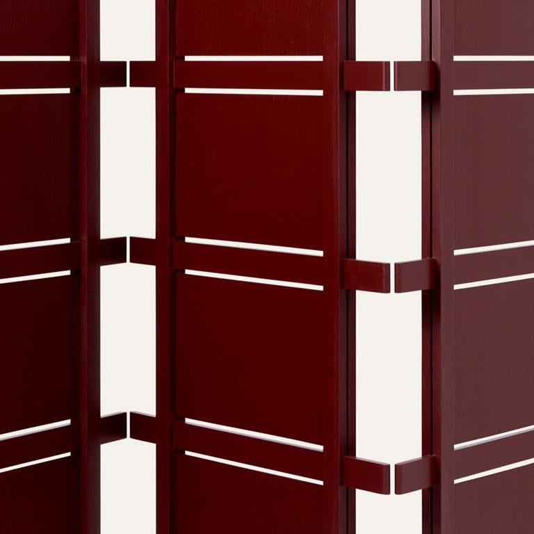 Swedish Red Fold Room Divider by Storängen Design For Sale
