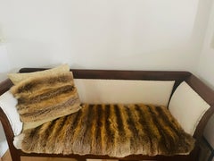 Organic Modern Red Fox Fur Pillow  and Throw