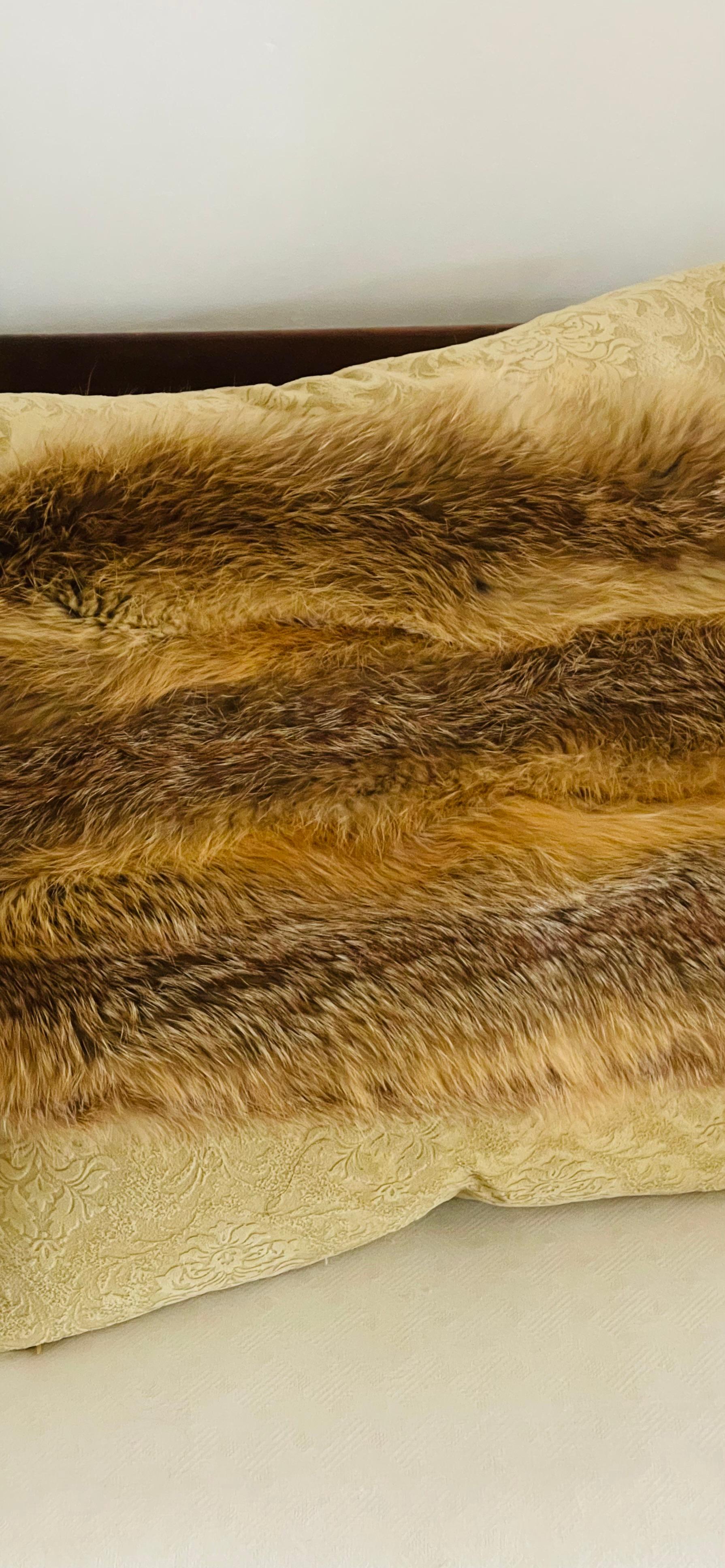 Fine XX secolo Cuscino moderno organico in pelliccia di volpe rossa  e Lancia in vendita