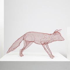 Red Fox in Wire Mesh by Benedetta Mori Ubaldini